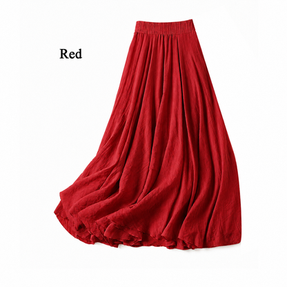 Flowy Linen Maxi Skirt