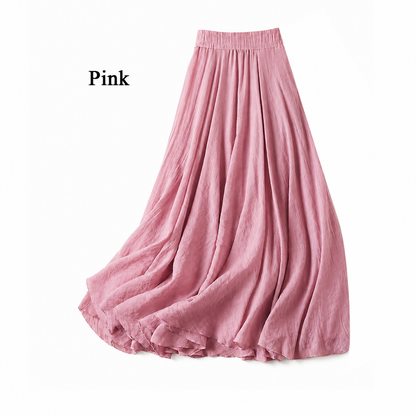 Flowy Linen Maxi Skirt