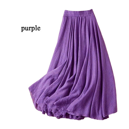 Flowy Linen Maxi Skirt